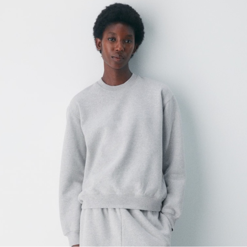 TNA Cozy Fleece Gray Sweatshirt